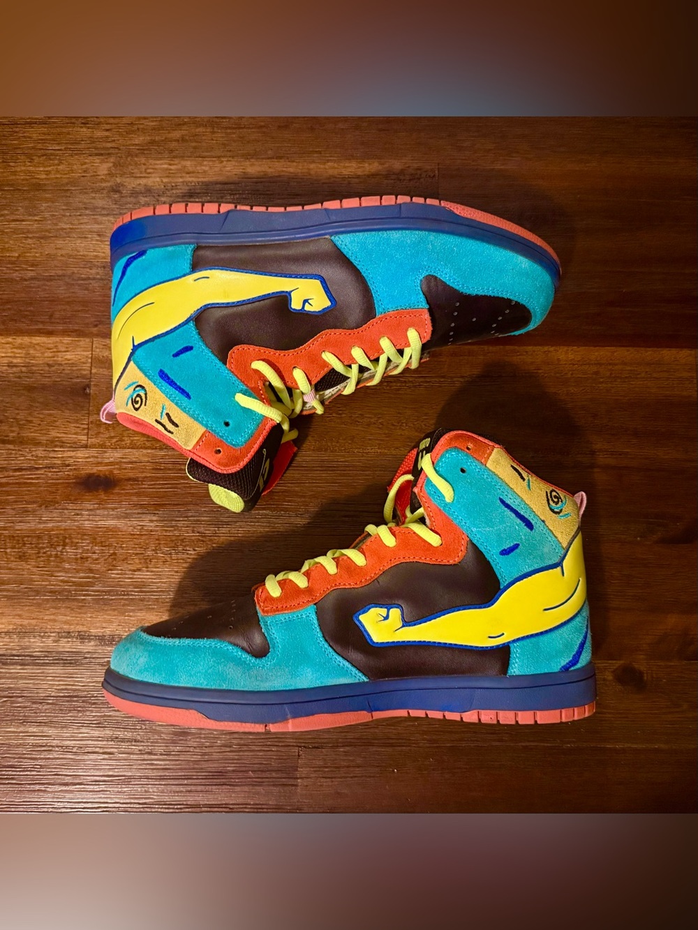 Imran Potato Dunk Shoes - Size 8 Multicolor Limited Edition SUPER RARE GRAIL Max